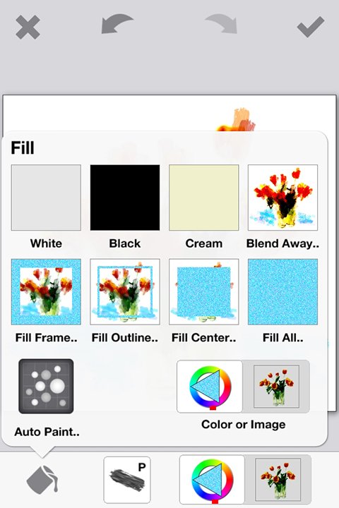 photoViva app draw on pictures fill menu