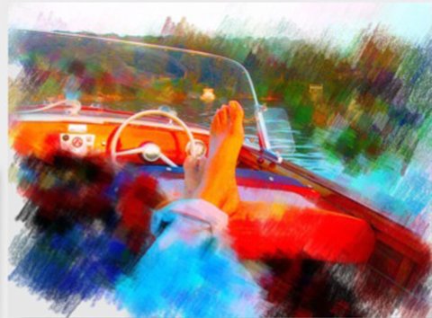 photoViva app draw on picture of a boat