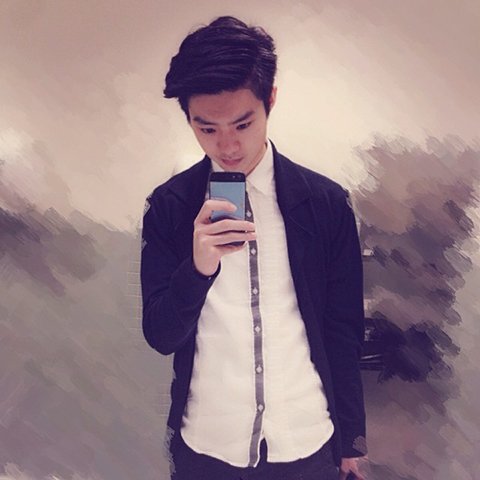 photoViva app draw on picture of a cool kid use mobile