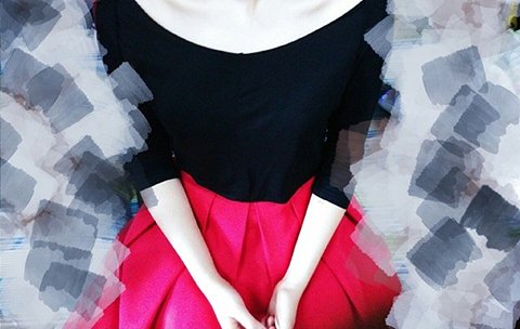 photoViva app draw on picture of a girl body