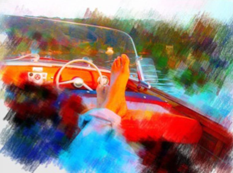 photoViva app draw on picture of a boat